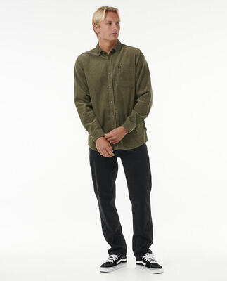 Rip curl classic surf cord l/s shirt - dusty olive