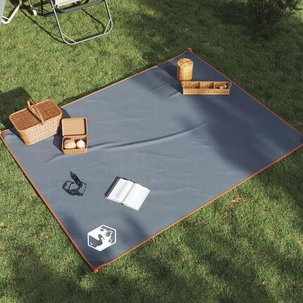VidaXL Picknickdecke 205x155 cm grau und orange