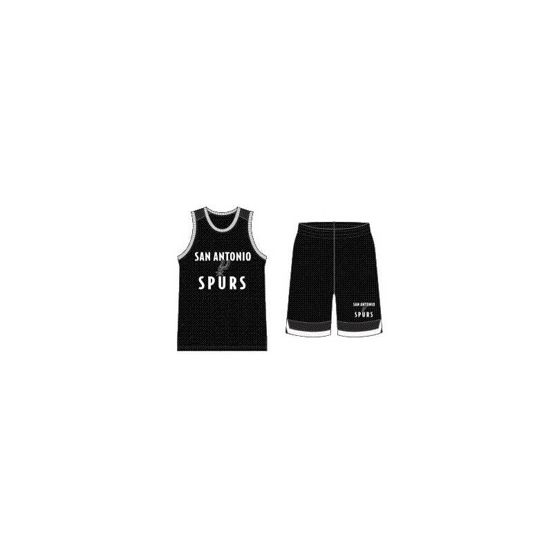 Maillot et Short NBA San Antonio Spurs Outerstuff Mesh Noir pour enfant 1/1
