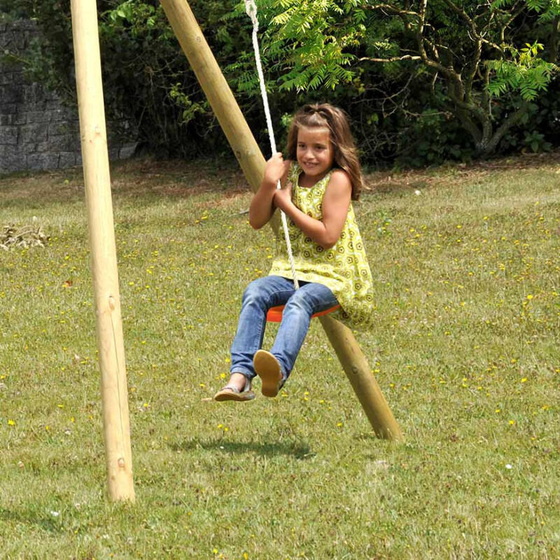 Balançoire corde disque agrès pour portique bois 1,95 à 2,50 m 3/5