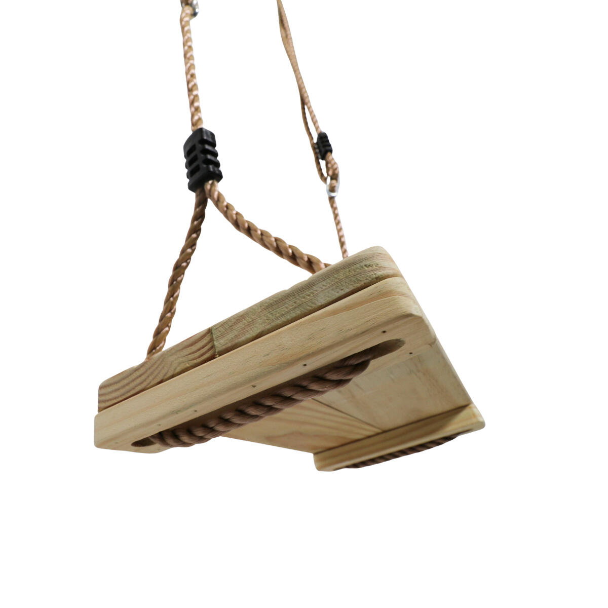 Altalena in legno regolabile per adulti e bambini, per aree giochi all'aperto 2/4