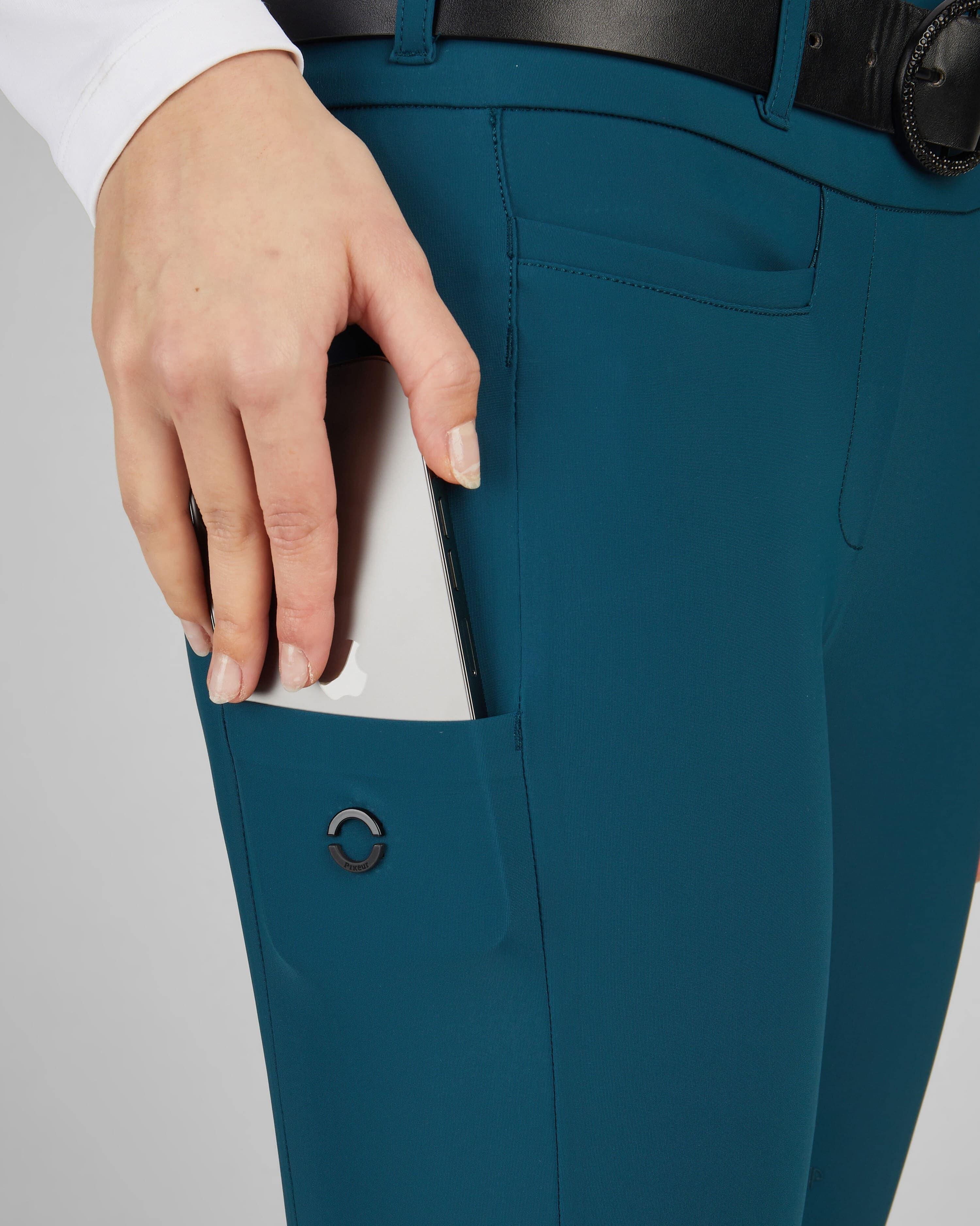 Reithose Damen Linnett mit Vollgrip deep ocean 5/7