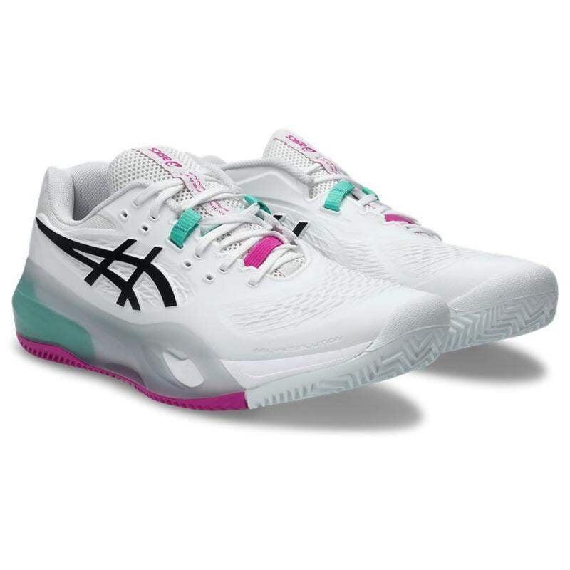 Tênis Asics Gel Resolution X Clay White Aurora Green 4/7