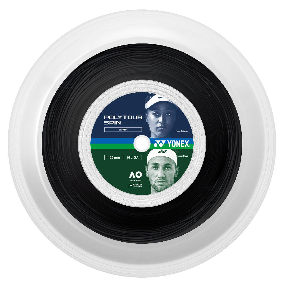 Yonex POLYTOUR SPIN 1,25 NERO 200 m 1/1