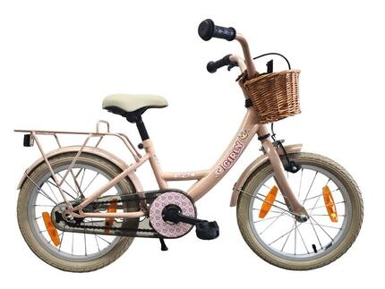 Bikefun Girly 16 cali rower dziecięcy dla dziewczynki różowy z koszykiem