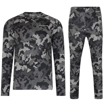 DARE 2B PARTITION BASE LAYER SET EBONY GREY