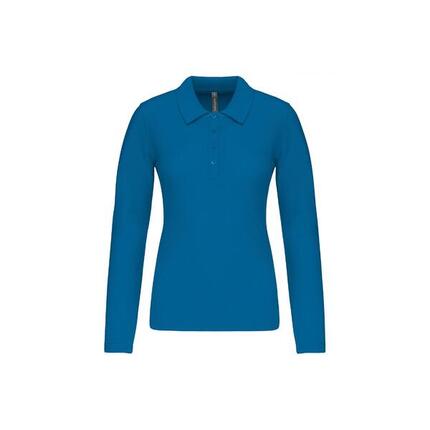 Piqué-Poloshirt mit langen Ärmeln, Damen Kariban