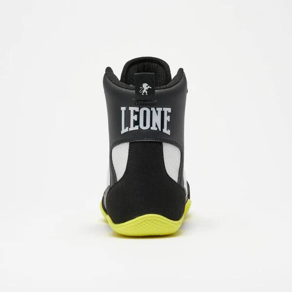 Bota de Boxe Leone1947 PREMIUM Preto e Lima Tamanho 41 3/7