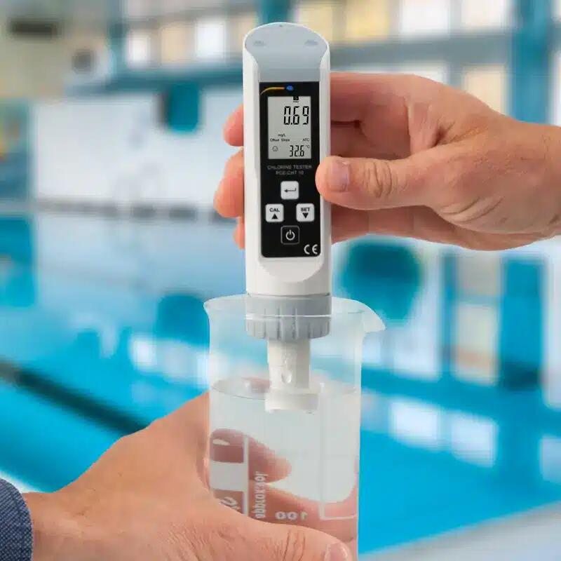 Medidor digital PCE-CHT 10 PCE Cloro Libre 0-10 mg/l Piscinas IP67 4/4