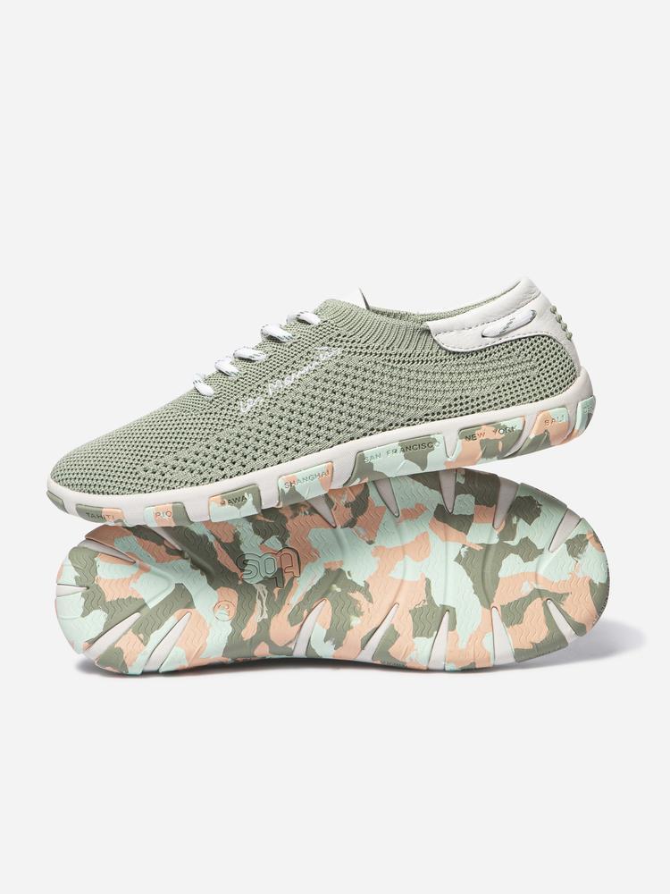 Tennis toile Femme - JAZARIA Argile Pêche Camo 2/5