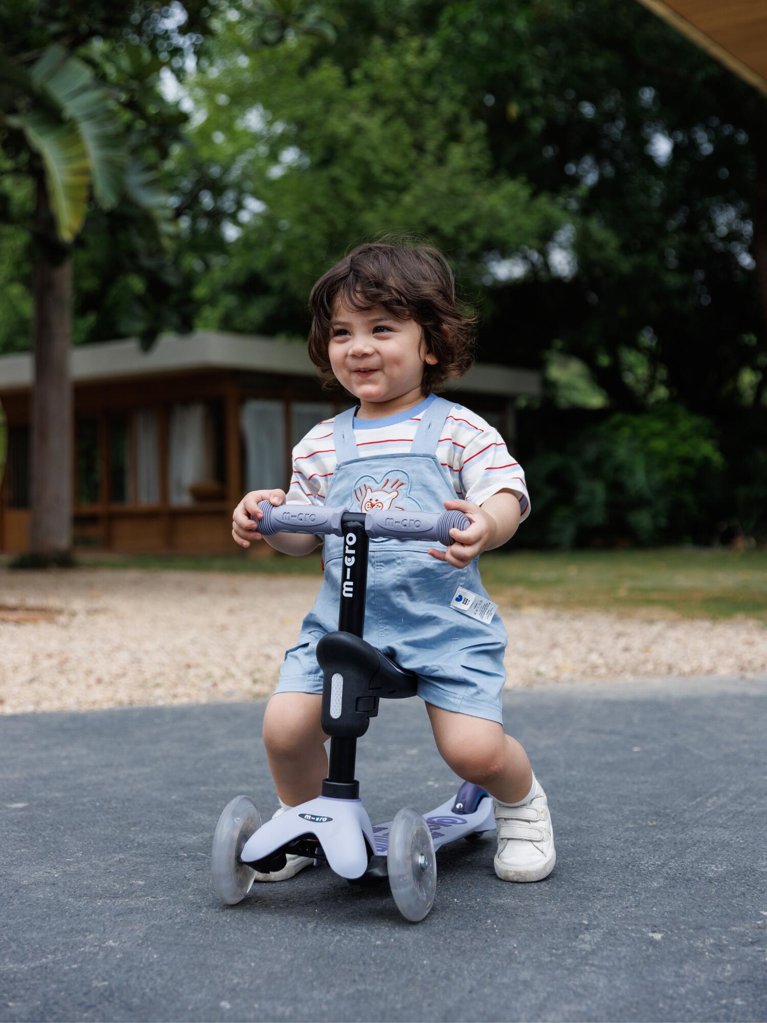 Trottinette évolutive  Mini2Grow 2.0  Poudré LED 5/7