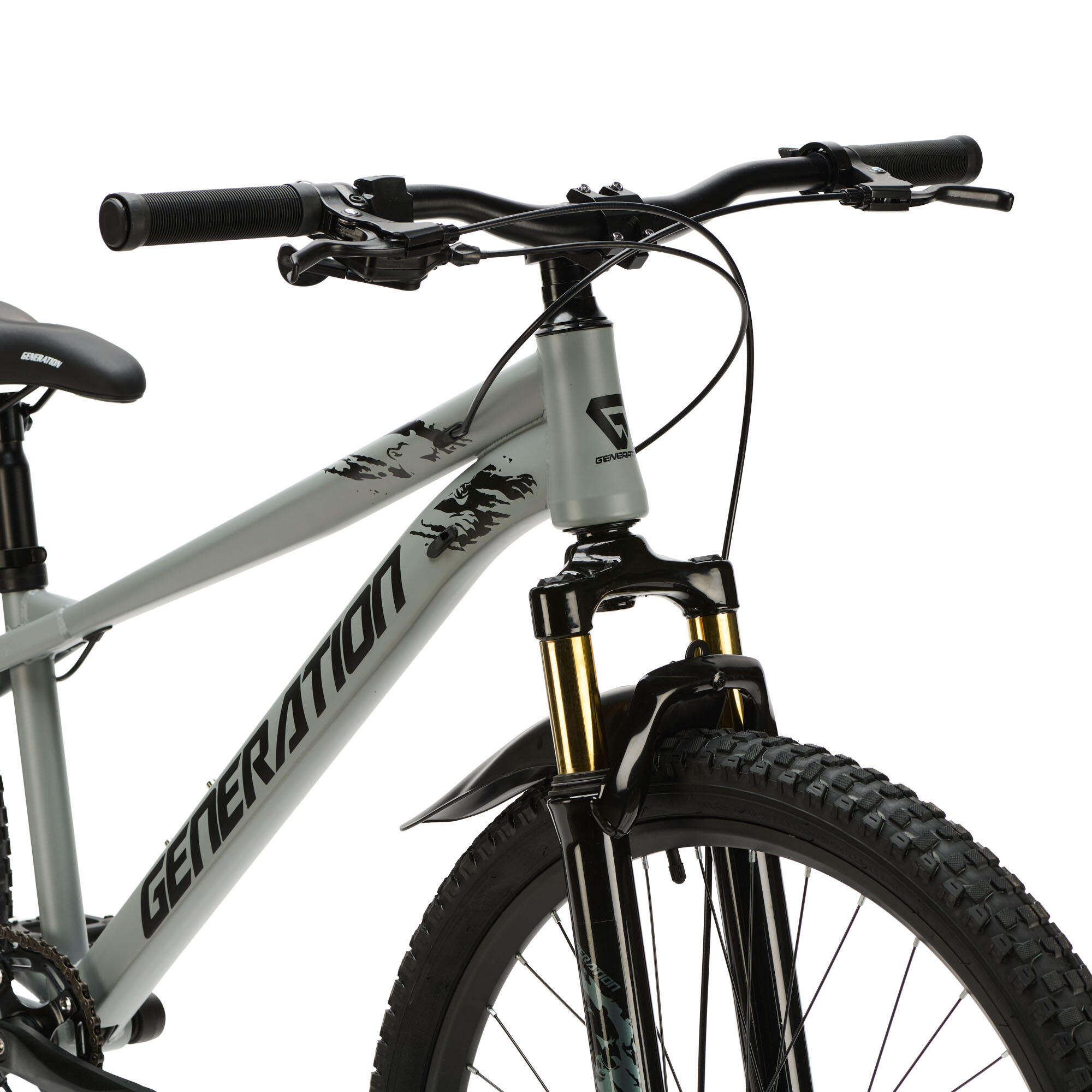 Generation X8 Mountain Bike 26 pollici – Grigio con parafanghi 5/5