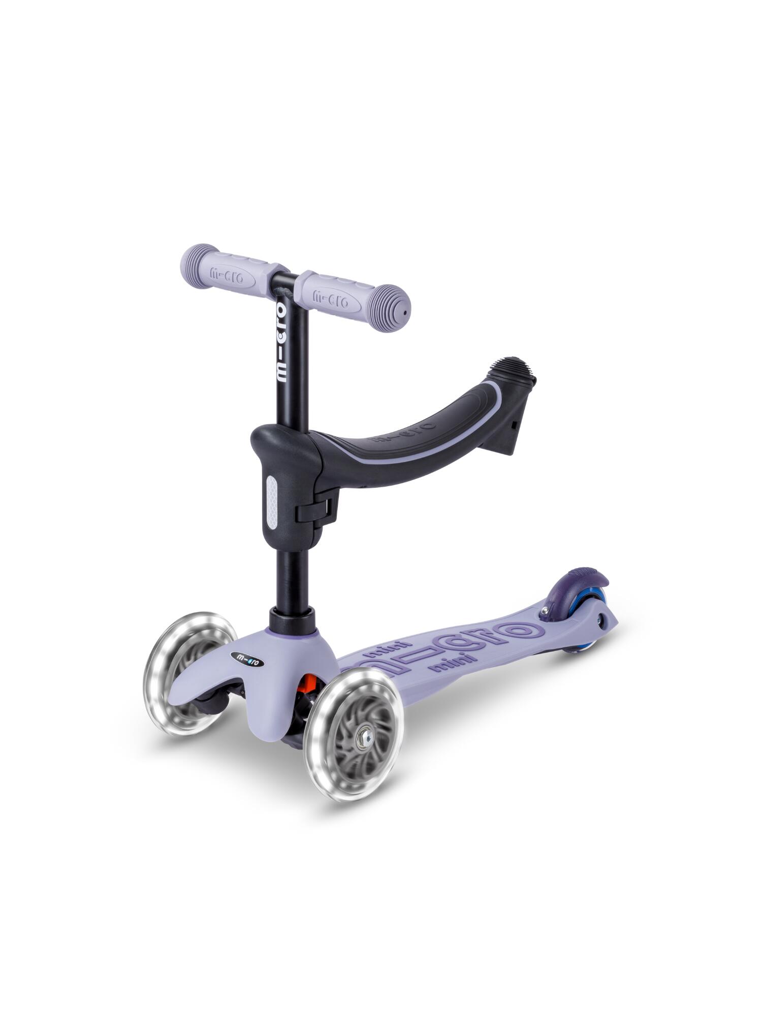 Trottinette évolutive  Mini2Grow 2.0 Lavande LED 4/7