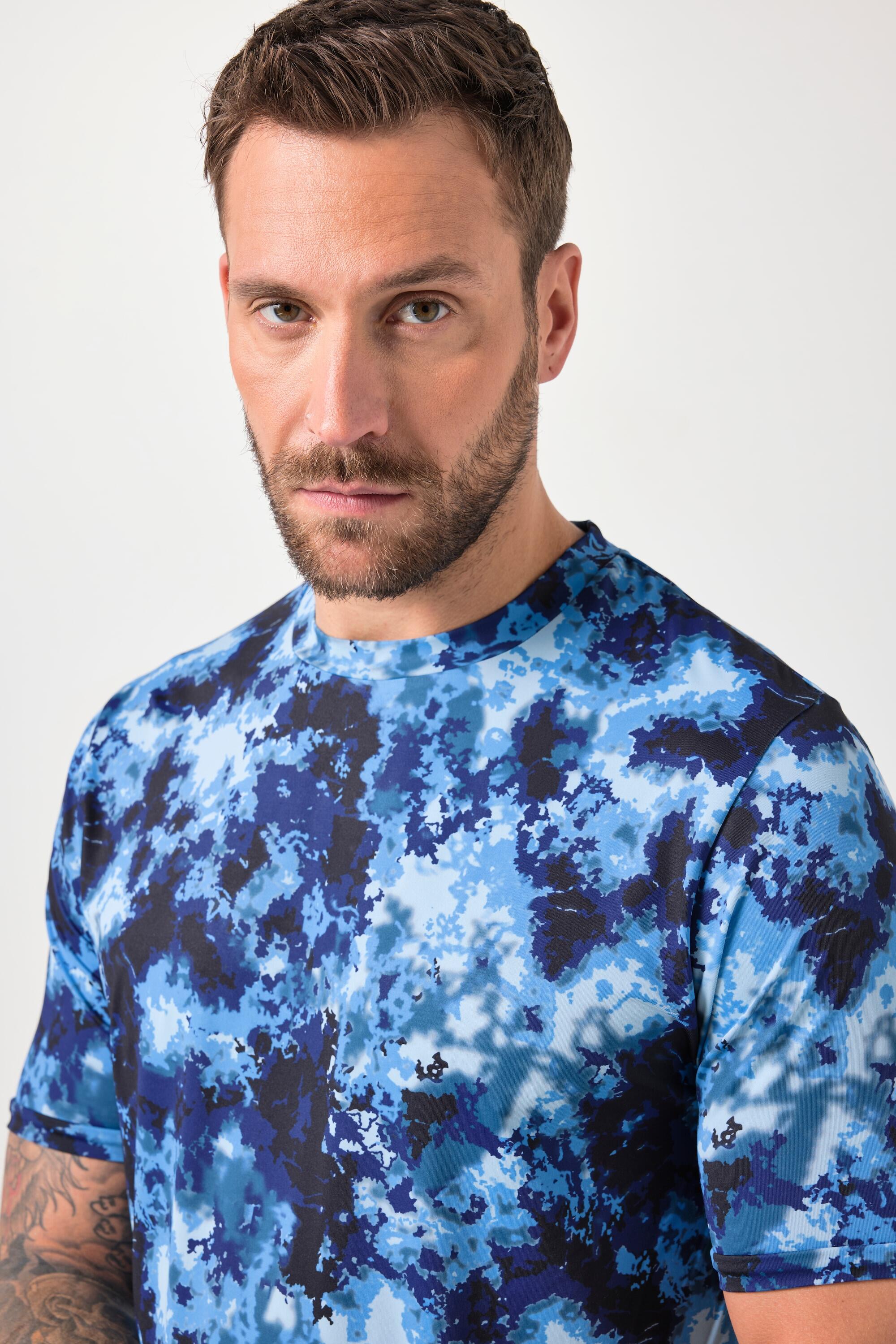Heren T-shirt FLEXNAMIC® fitness korte mouwen all-over print QuickDry 3/5