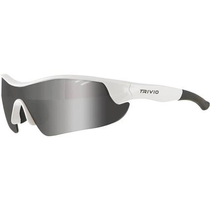 Trivio Vento Nova Fahrradbrille Weiss mit schwarz verspiegelter Linse