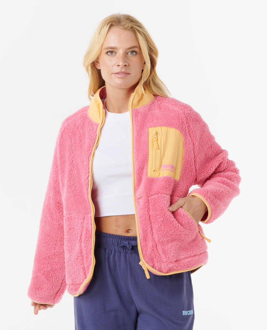 Rip Curl Shore Break Polar Fleece - Pink 6/7