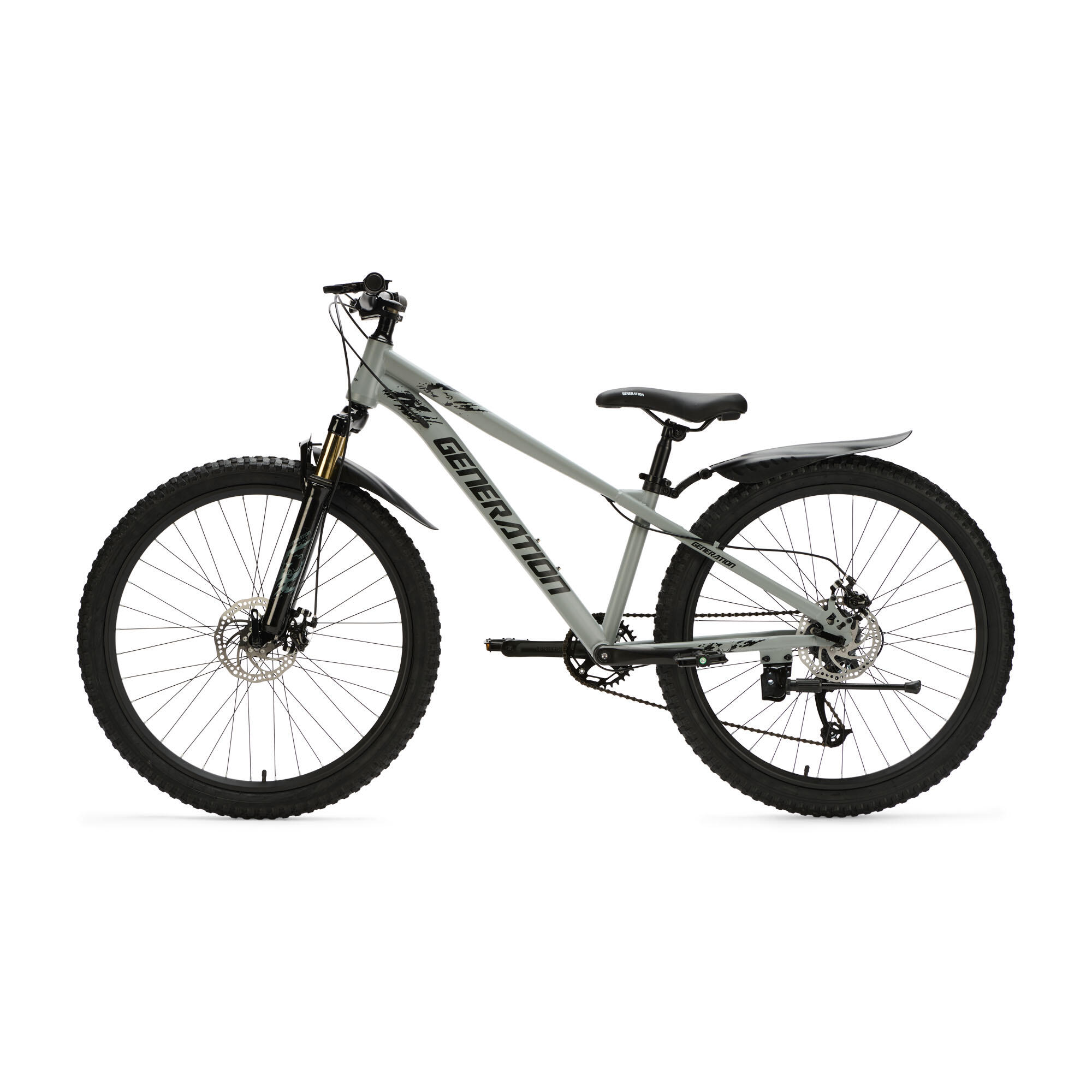 Generation X8 Mountain Bike 26 pollici – Grigio con parafanghi 4/5