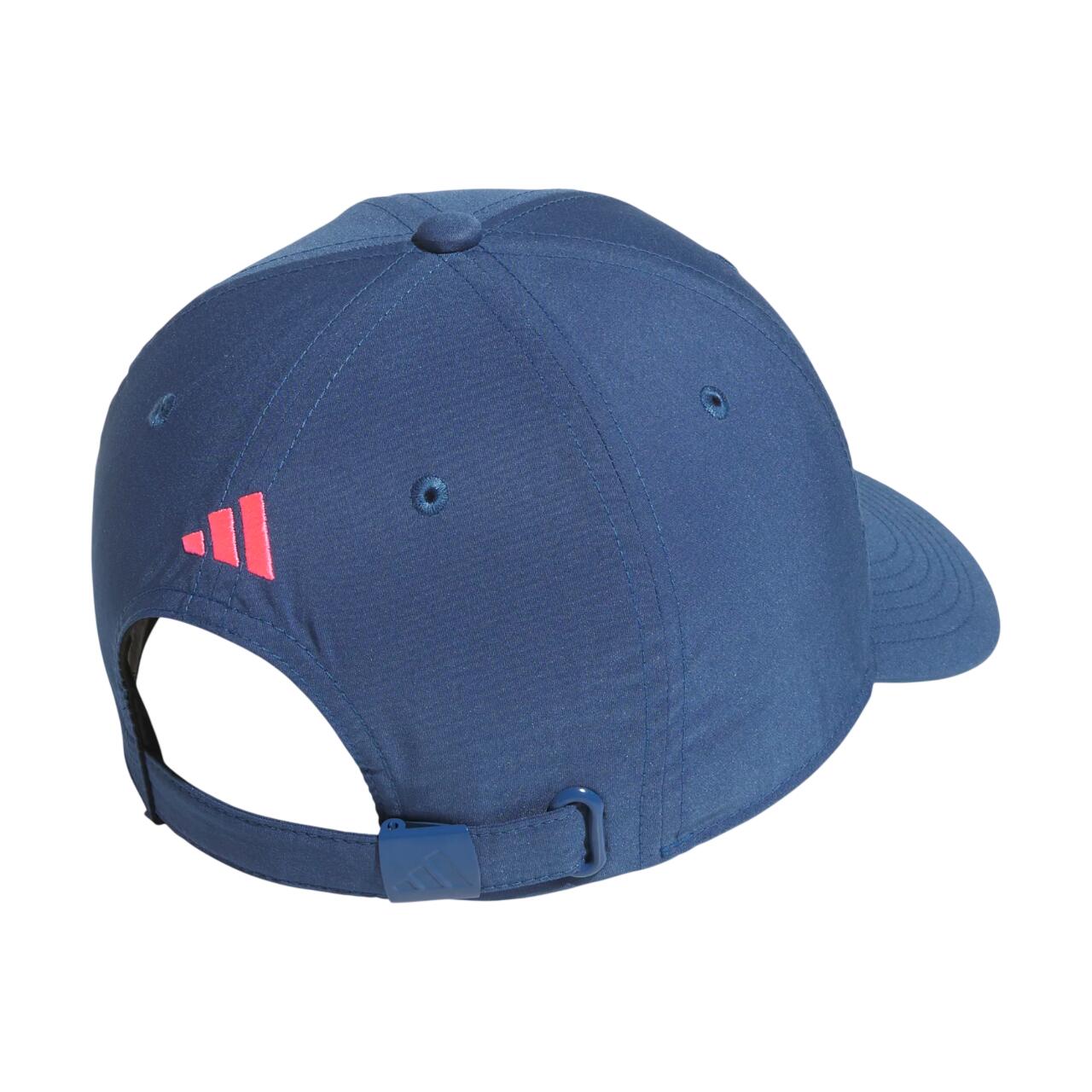 Boné Adidas Women's Tour Badge, Boné de golfe feminino, azul/fúcsia 3/4