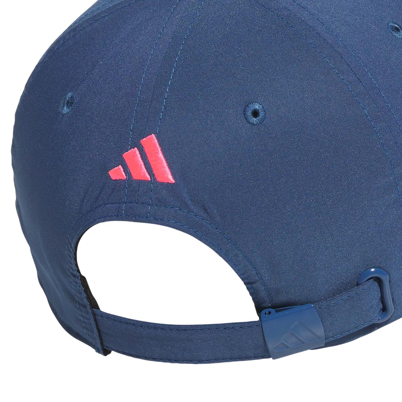 Boné Adidas Women's Tour Badge, Boné de golfe feminino, azul/fúcsia 4/4
