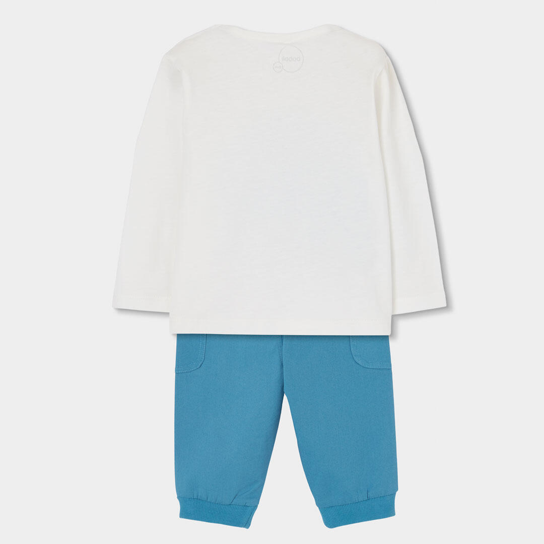 Conjuntos de verano de gimnasia bebé niño boboli blanco 2/7