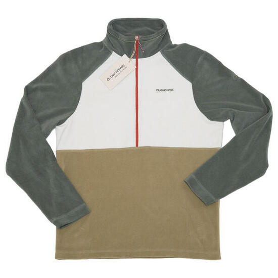 Craghoppers - COREY Herren Fleecejacke Half Zip Pullover, grün beige