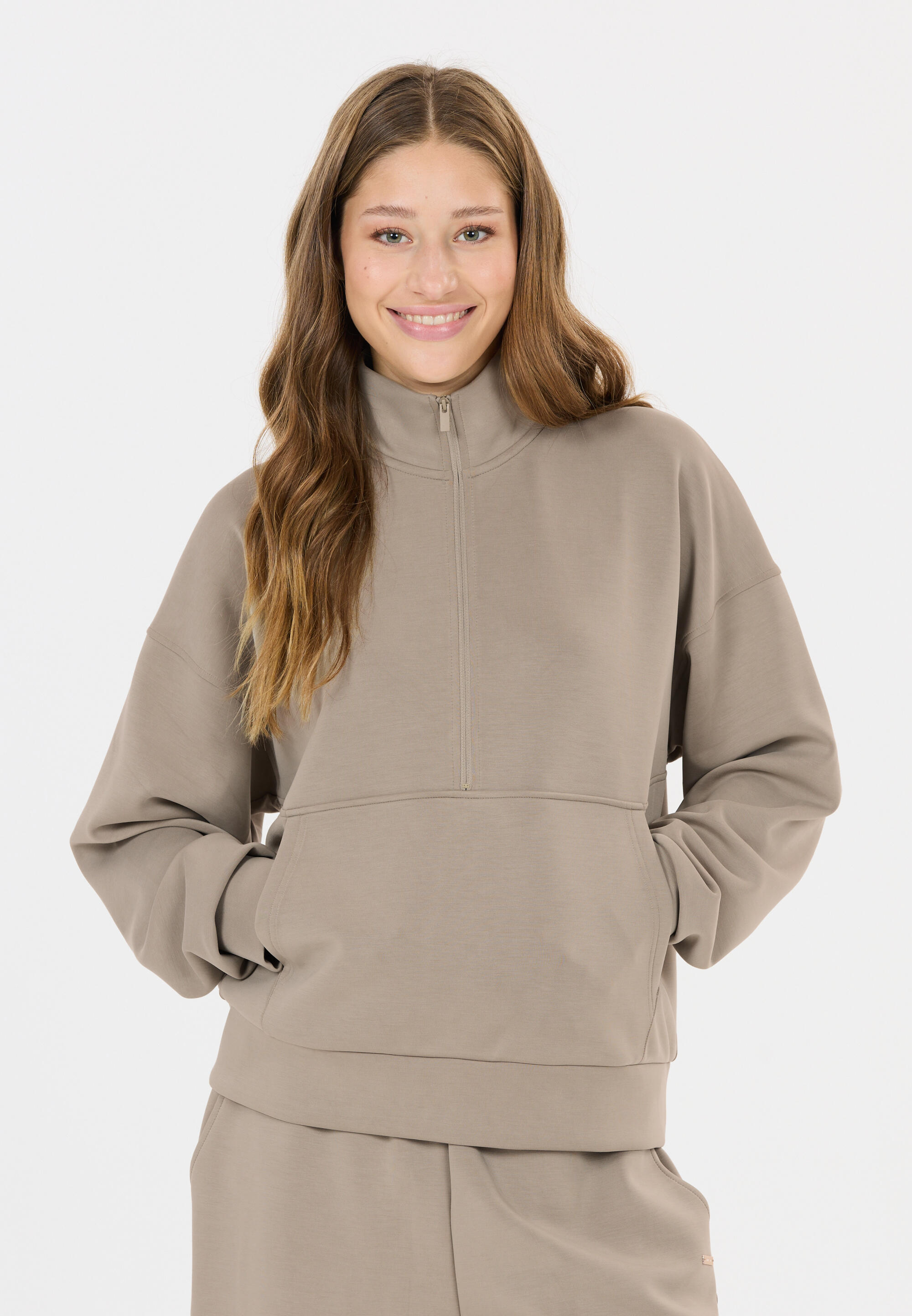 Polaire half zip femme Athlecia Jillnana 4/5