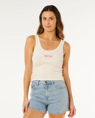 Rip curl surf puff party pack tank - bone