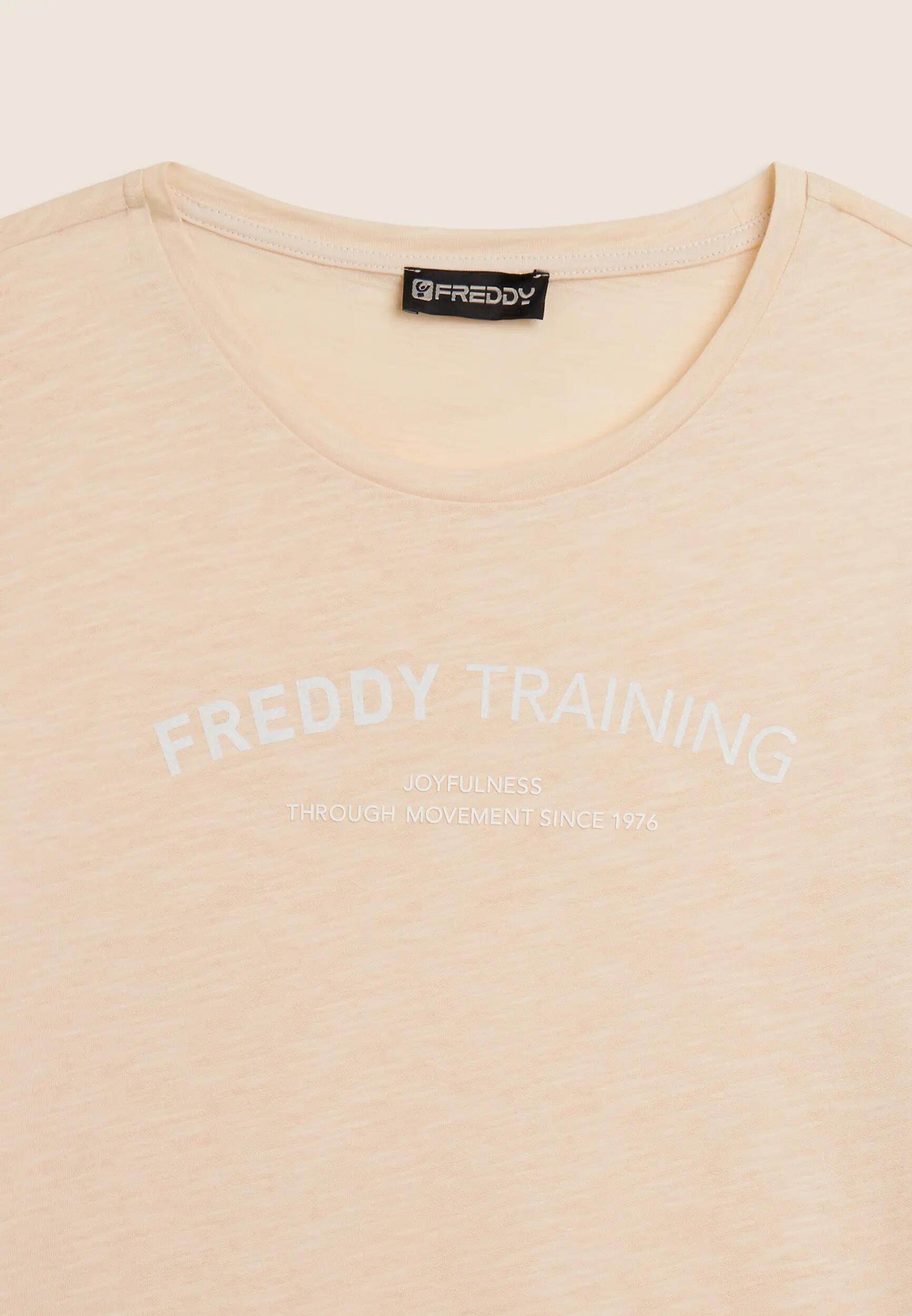 “FREDDY TRAINING” T-shirt van gemêleerde jersey 7/7