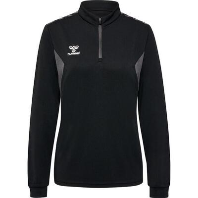 Dames sweatshirt met halve rits hummel authentic