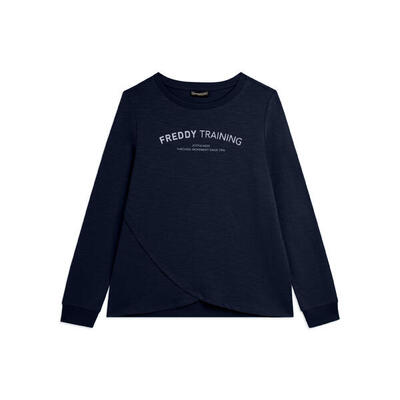 Felpa con Scollo Girocollo e Fronte a Incrocio