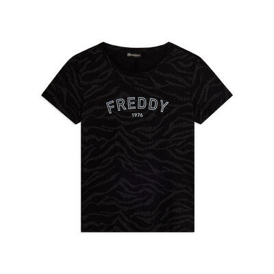 T-shirt Stampata con Logo FREDDY 1976