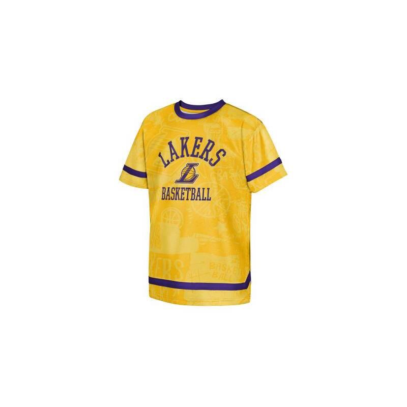 Surmaillot NBA Enfant Los Angeles Lakers Outerstuff Getting Up Jaune 1/3