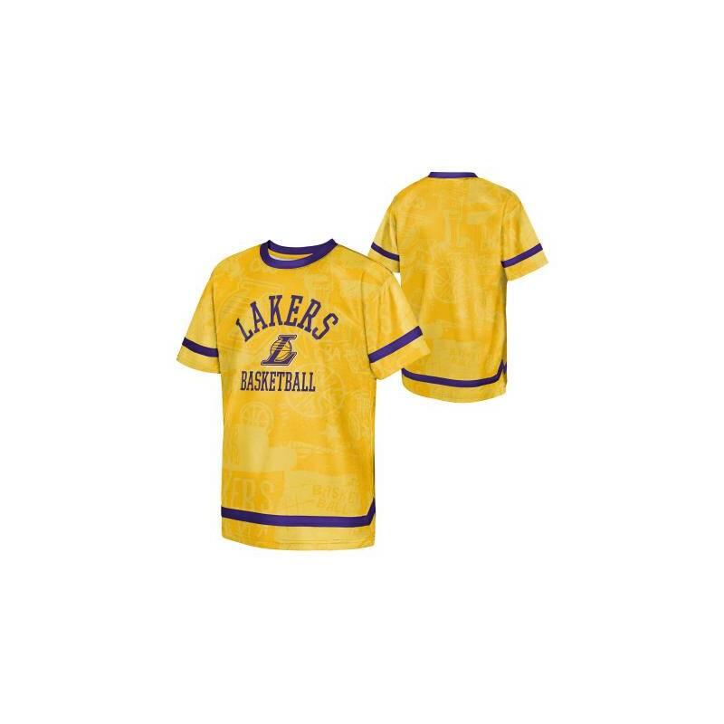 Surmaillot NBA Enfant Los Angeles Lakers Outerstuff Getting Up Jaune 3/3