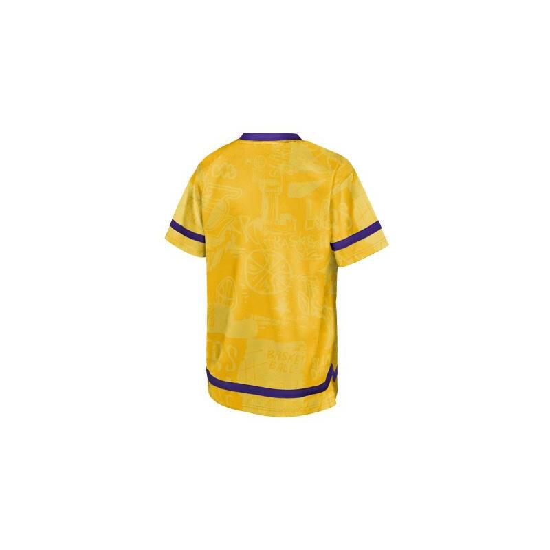 Surmaillot NBA Enfant Los Angeles Lakers Outerstuff Getting Up Jaune 2/3