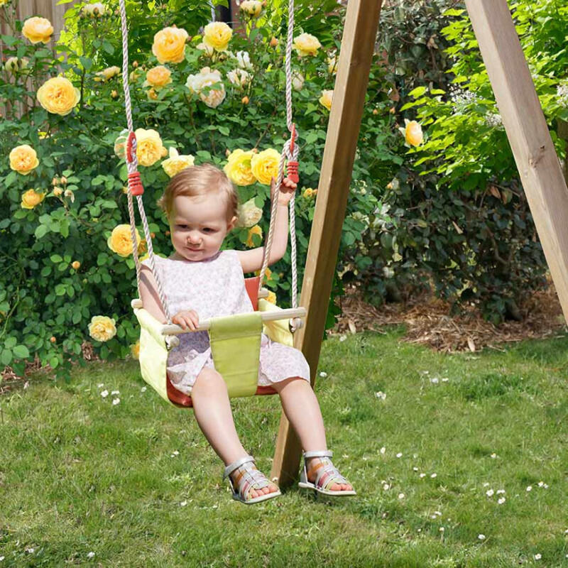 Siège de balançoire bébé en tissu souple pour portique 2/4
