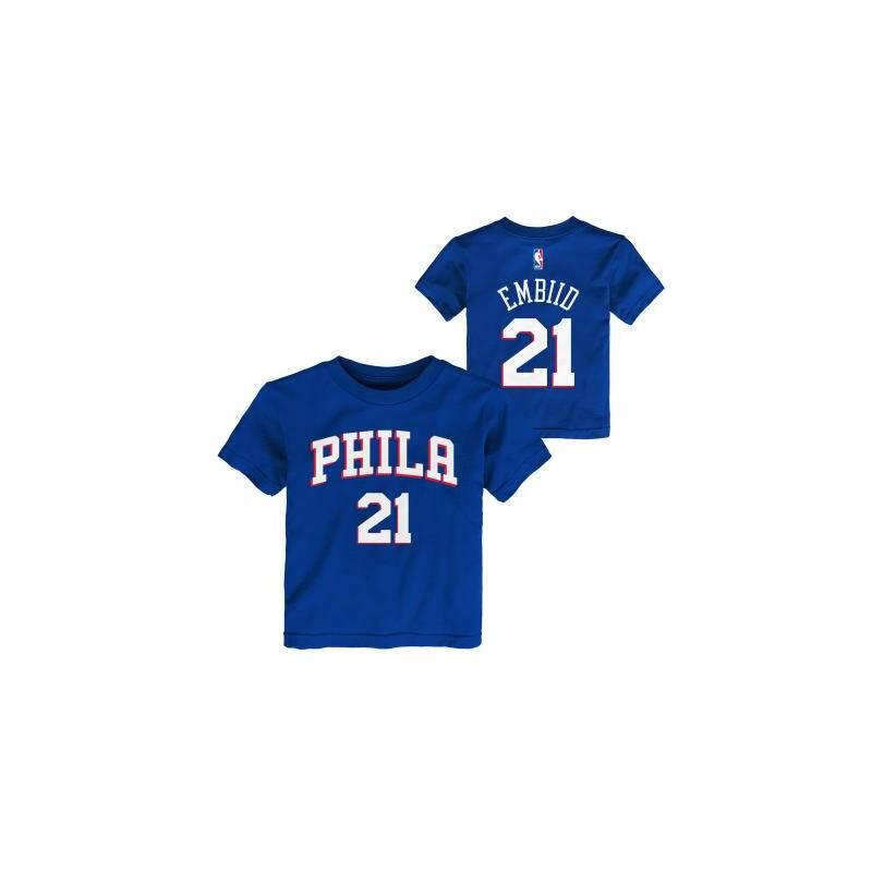 T-shirt NBA Joel Embiid Philadelphia 76ers Outerstuff Bleu pour enfant 3/3