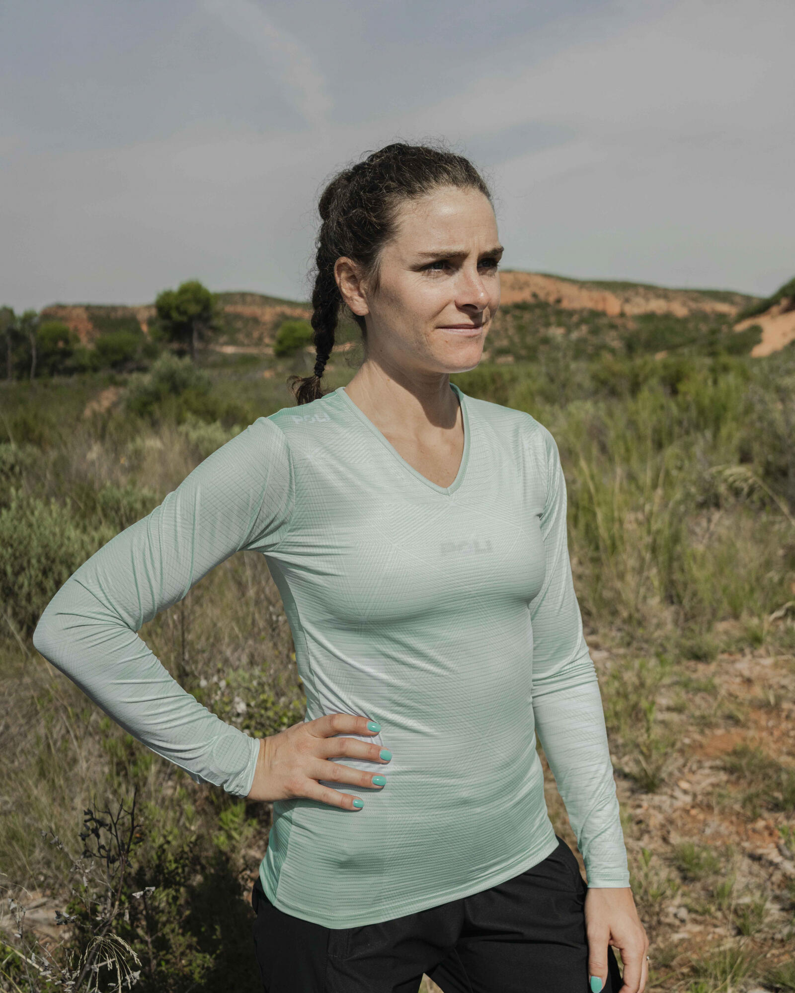 Camiseta ajustada mujer running FRACTAL 2/6