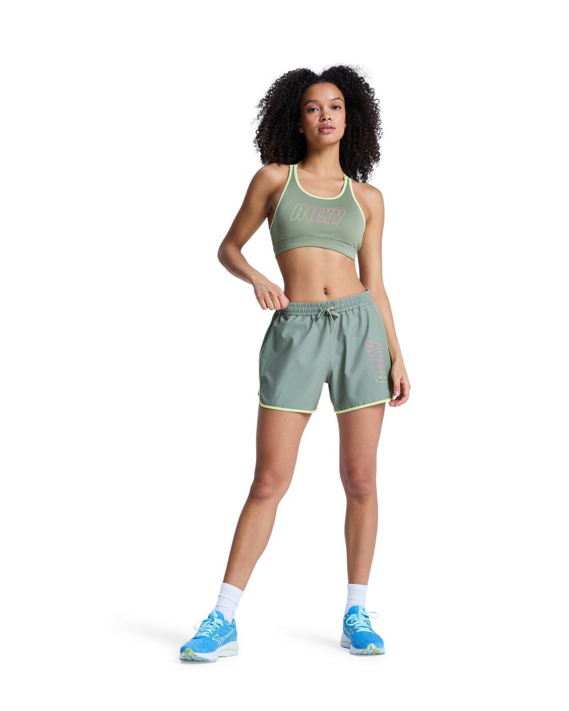 Short taille élastique EVERYDAY FLOW Vert Femme 4/4