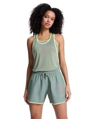 Elastische shorts everyday flow grün dames
