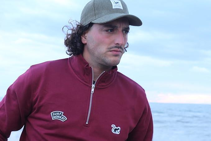 Polo con zip a 1/4 - Biologica - Adulto (Bordeaux) 2/6