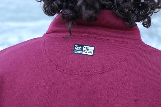 Polo con zip a 1/4 - Biologica - Adulto (Bordeaux) 5/6