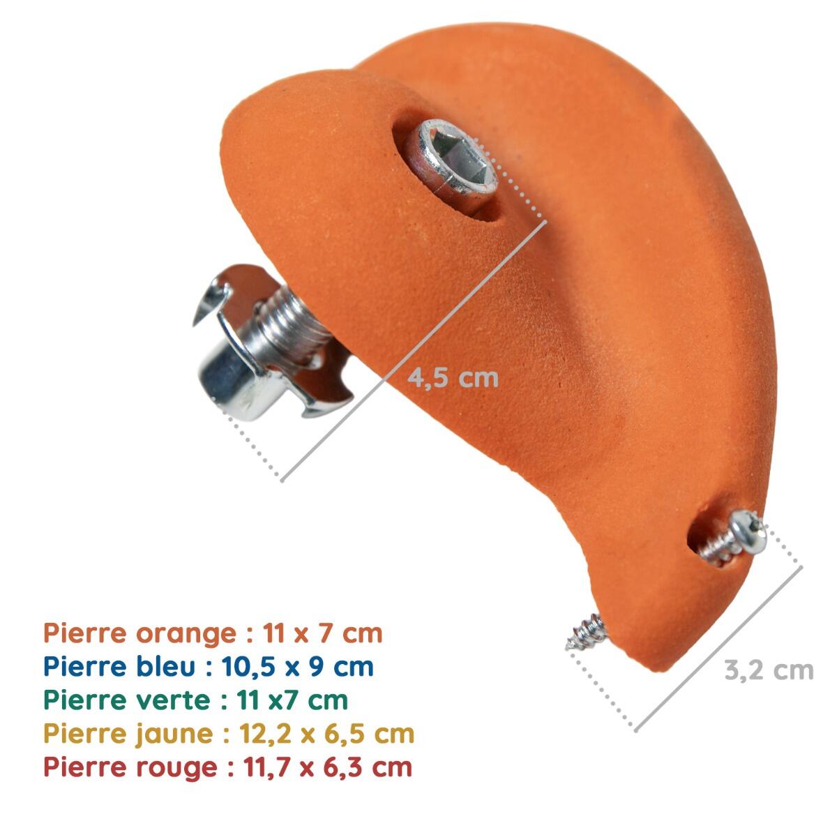 Lot de 5 Pierres à grimper d'escalade en polyrésine pour structures de jeux - F 5/5