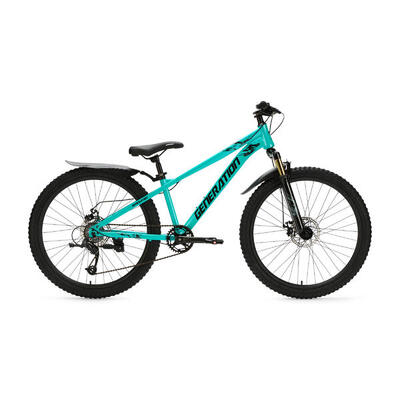 Generation x8 mountainbike 26 inch - blauw met spatborden