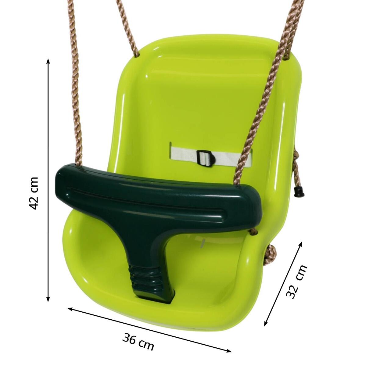 Altalena per bambini con cintura - verde 5/5