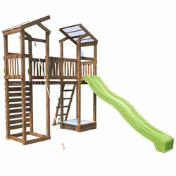 Aire de jeux 2 tours avec toboggan FUNNY BRIDGE