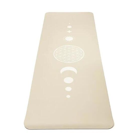 Tapis de yoga premium Yogi & Yogini en TPE 5 mm, motif Fleur de Vie
