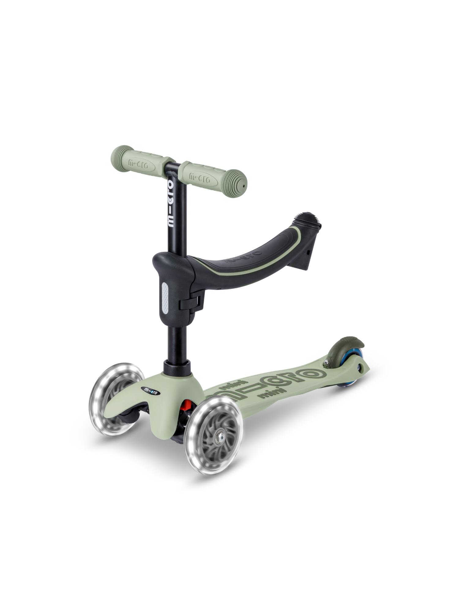 Trottinette évolutive  Mini2Grow 2.0  Sauge LED 4/7