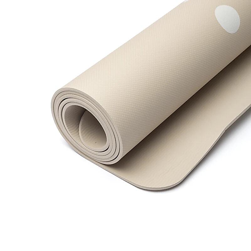 Yogi & Yogini premium yogamat van 5 mm TPE met Levensbloem-patroon. 4/4