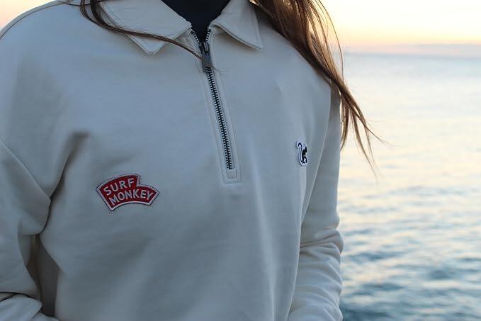 Polo à col zippé 1/4 - Bio - Adulte (Blanc) 5/7