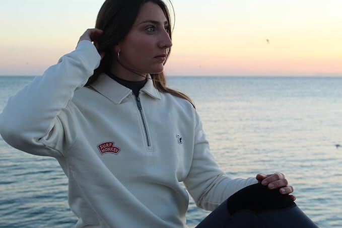 Polo à col zippé 1/4 - Bio - Adulte (Blanc) 4/7